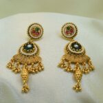 Women Gold-Plated Ethnic Choker Jewellery Set with Earrings - Image 3